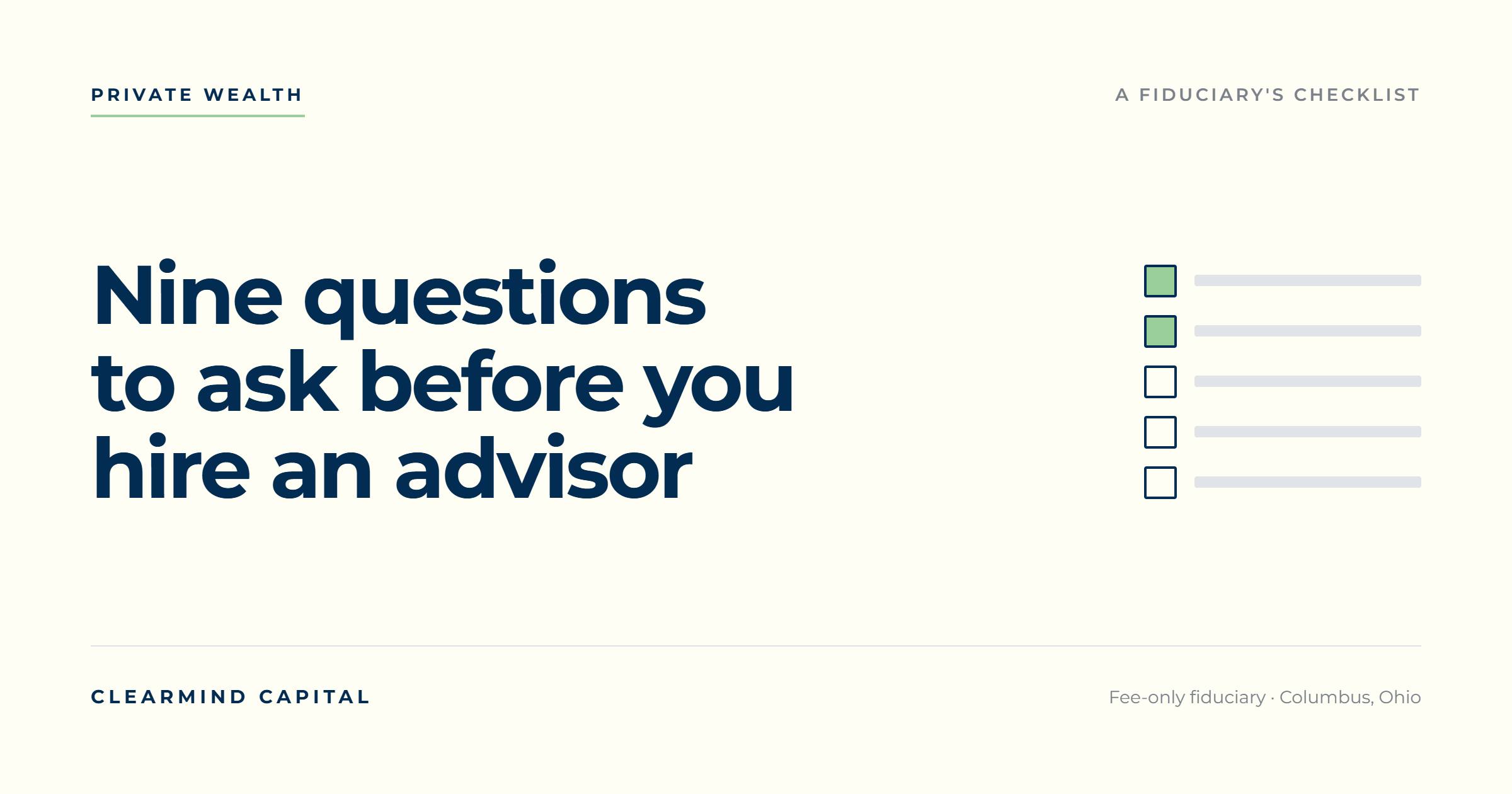 How to Choose a Financial Advisor in Columbus: 9 Questions Worth Asking